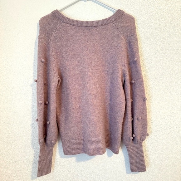 Madewell Sweater Women’s XS Purple Merino Wool V-Neck Bobble Dashwood Pullover - Picture 6 of 9